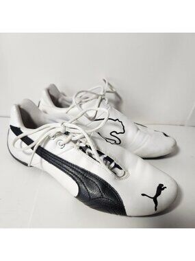 Y2k Puma Future Cat Womens Sneakers White Black Leather Low Top Driving Shoes